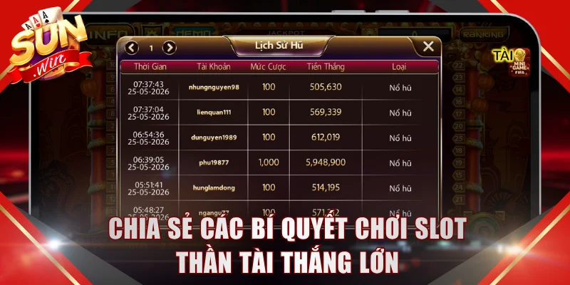 Chia sẻ các bí quyết chơi slot Thần Tài thắng lớn