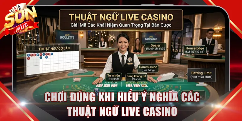 Chơi đúng khi hiểu ý nghĩa các thuật ngữ Live Casino