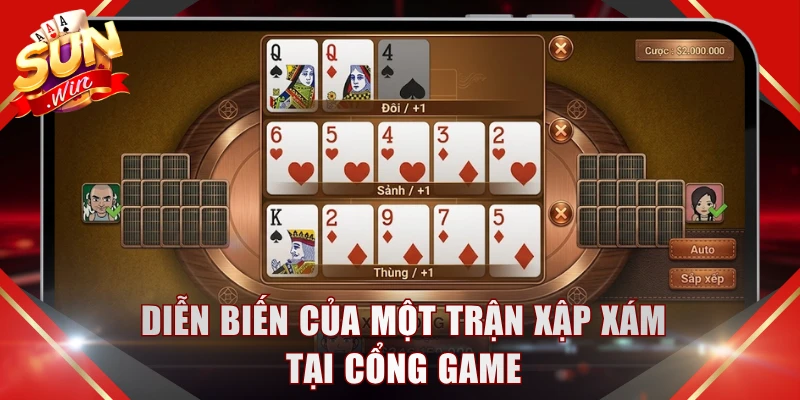 Diễn biến của một trận Xập Xám tại cổng game