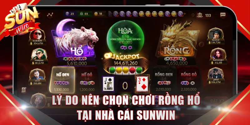 Lý do nên chọn chơi Rồng Hổ tại nhà cái SUNWIN