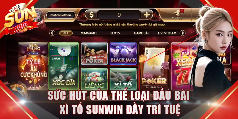 Sức hút của thể loại đấu bài Xì tố SUNWIN đầy trí tuệ