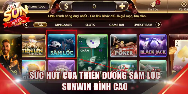 Sức hút của thiên đường sâm lốc SUNWIN đỉnh cao
