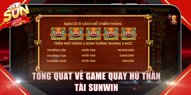 Tổng quát về game quay hũ Thần Tài SUNWIN