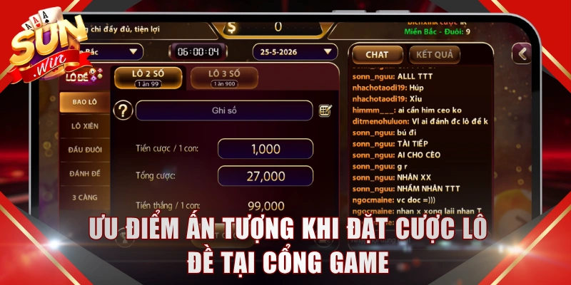 Ưu điểm ấn tượng khi đặt cược lô đề tại cổng game